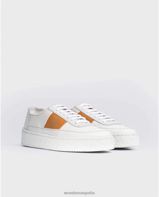 Deportiva piel blanca con cordones hombres Wonders 40486356 calzado