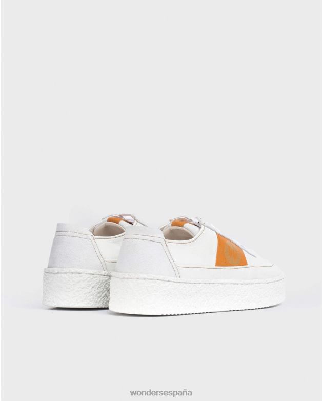 Deportiva piel blanca con cordones hombres Wonders 40486356 calzado