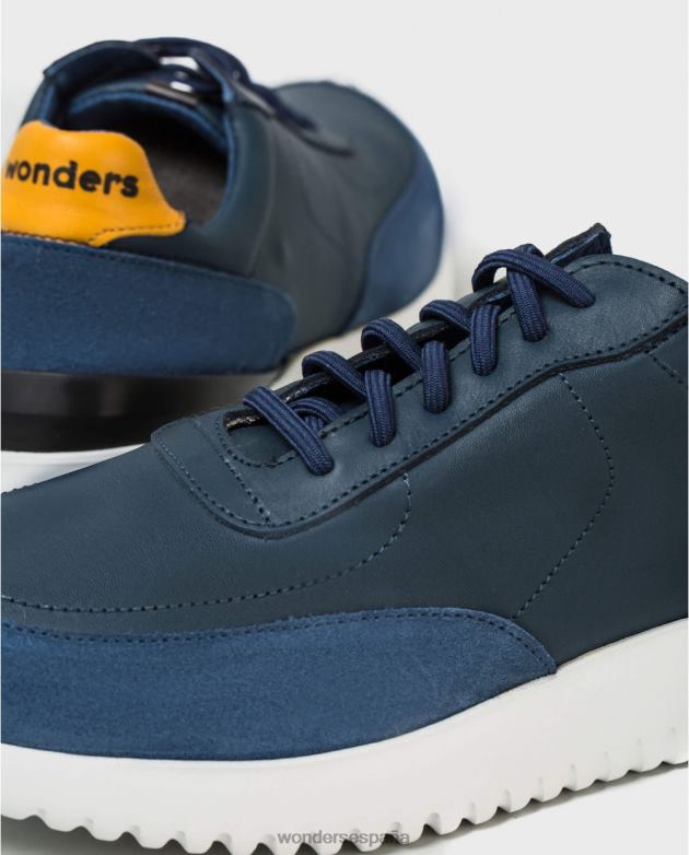 Deportivo noche/must de piel con cierre elástico hombres Wonders 40486452 calzado