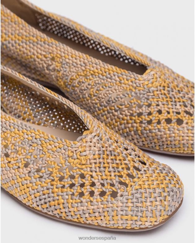 Mostaza amarillo bailarinas bruna mujer Wonders 40486147 calzado