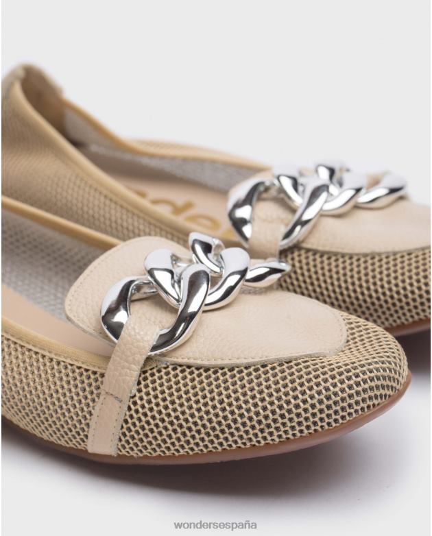 bailarina beig/beige natur margarita mujer Wonders 40486179 calzado