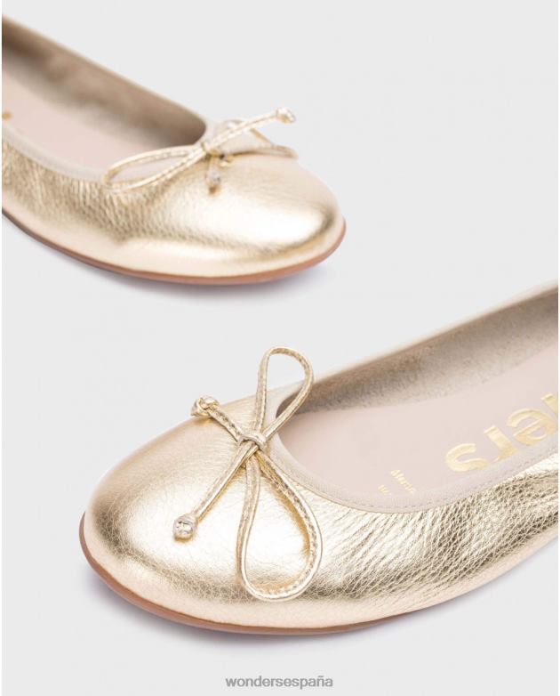 bailarina bo dorada mujer Wonders 40486125 calzado