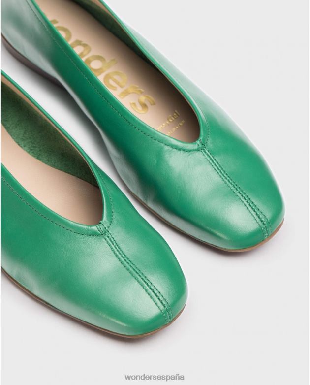 bailarina pepa verde jade mujer Wonders 40486105 calzado