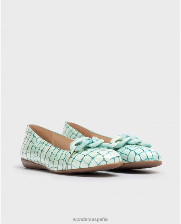 bailarinas akua azul con cadena mujer Wonders 40486419 calzado