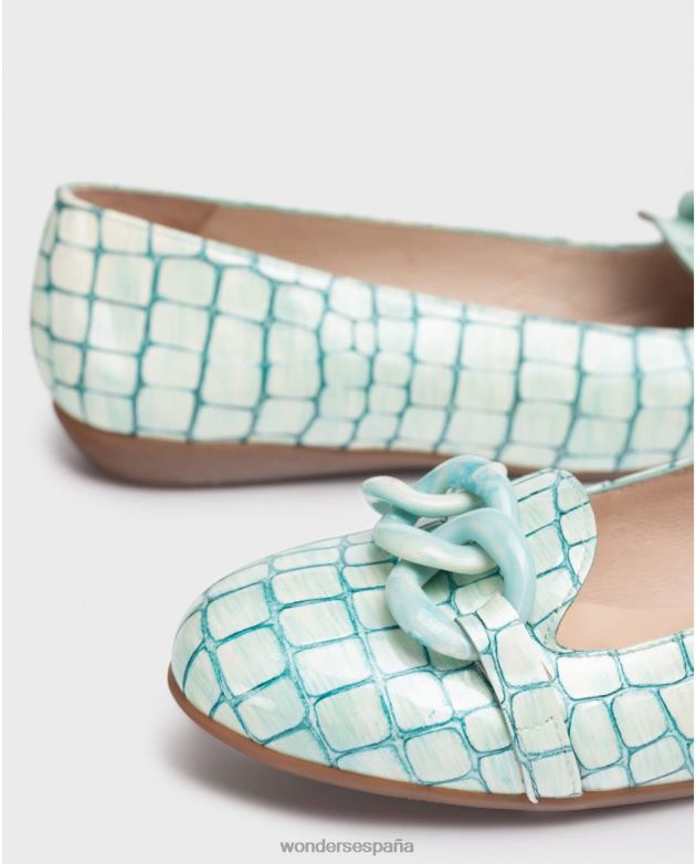 bailarinas akua azul con cadena mujer Wonders 40486419 calzado