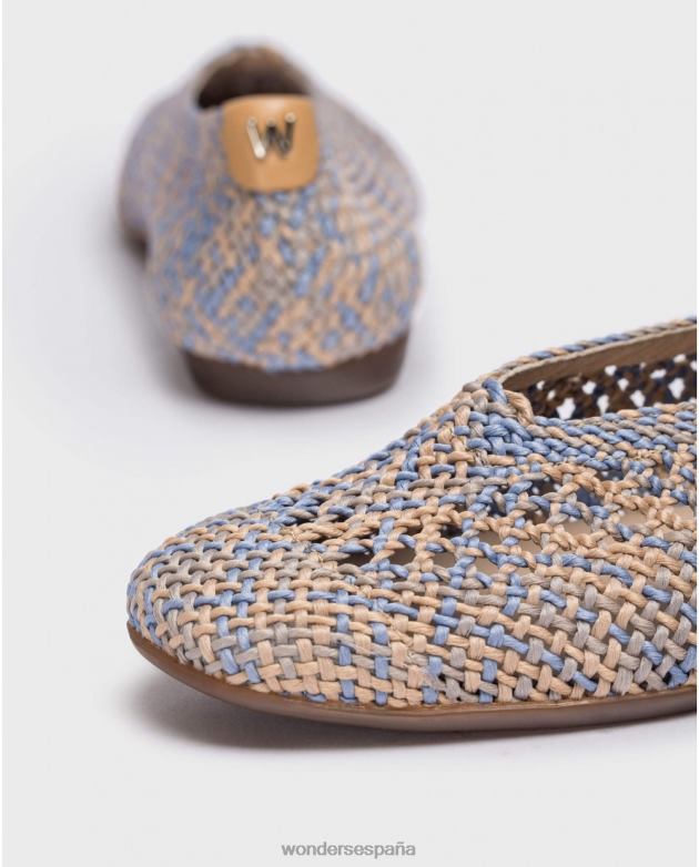 bailarinas bruna azul mujer Wonders 40486146 calzado