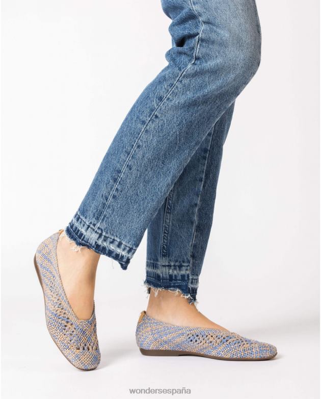 bailarinas bruna azul mujer Wonders 40486146 calzado
