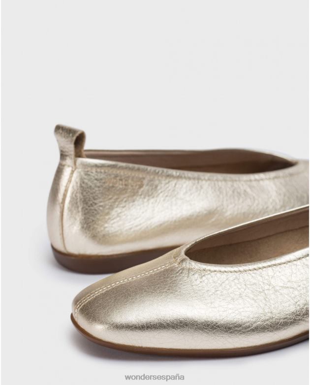 bailarinas pepa platino metalizado mujer Wonders 4048669 calzado