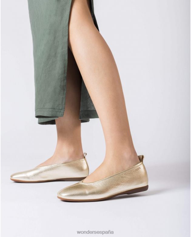 bailarinas pepa platino metalizado mujer Wonders 4048669 calzado