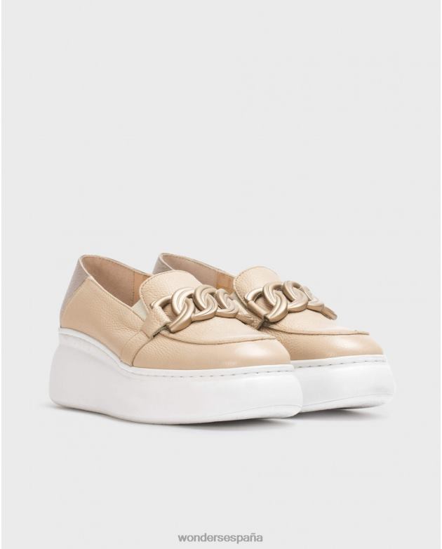 mocasín begin beige natur/plao mujer Wonders 40486269 calzado