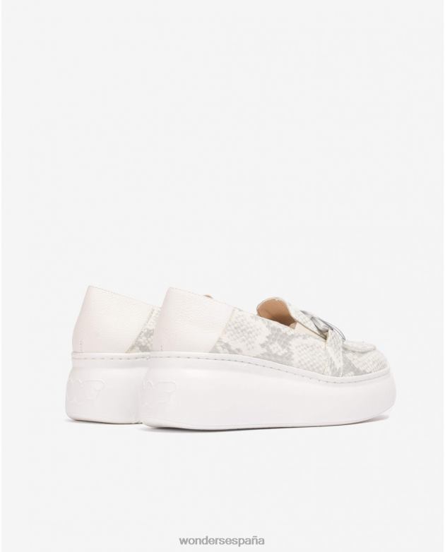 mocasín comienzo blanco roto mujer Wonders 40486199 calzado