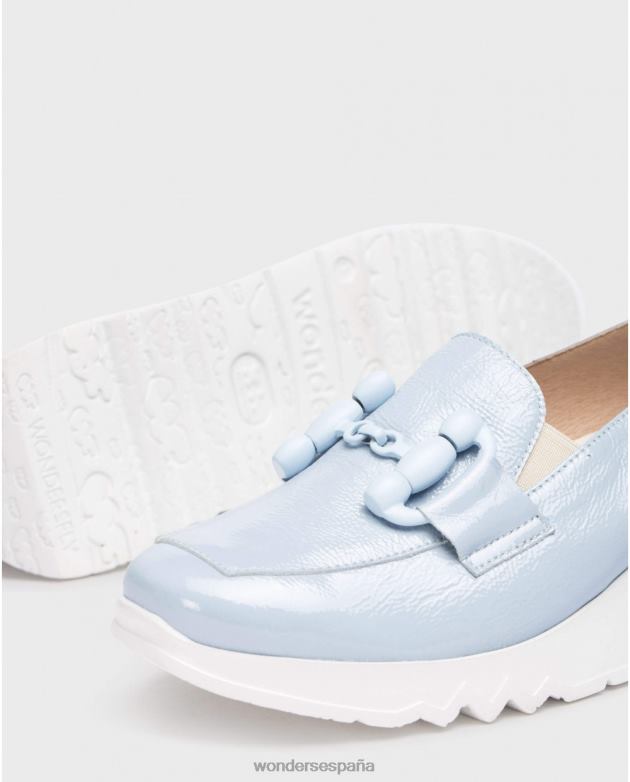 mocasín de baile azul mujer Wonders 40486159 calzado