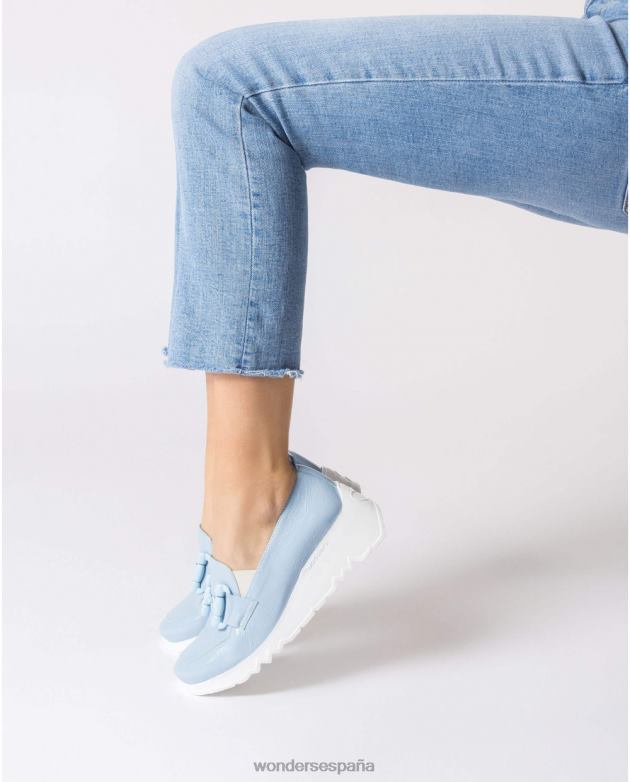 mocasín de baile azul mujer Wonders 40486159 calzado