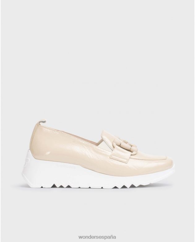 mocasín de baile beige natural mujer Wonders 40486160 calzado
