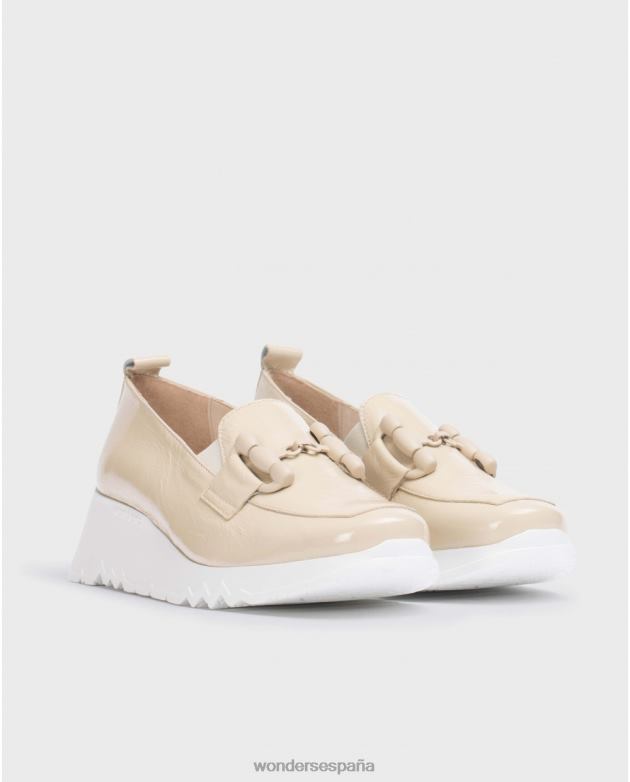 mocasín de baile beige natural mujer Wonders 40486160 calzado