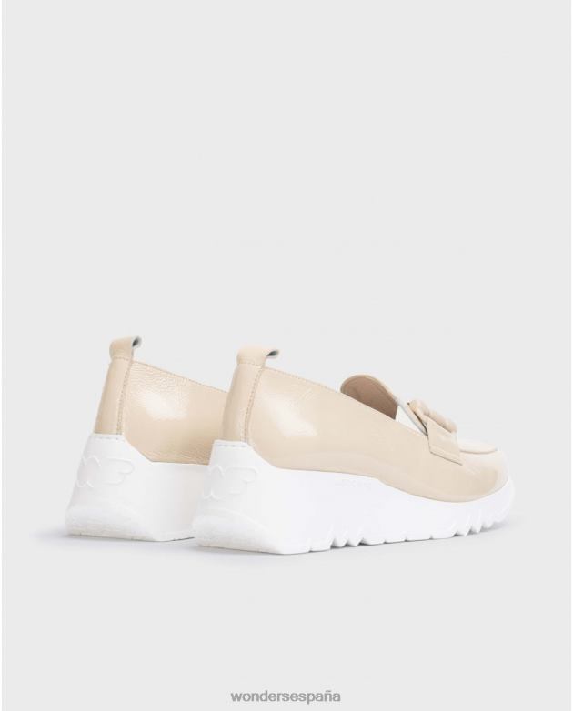 mocasín de baile beige natural mujer Wonders 40486160 calzado
