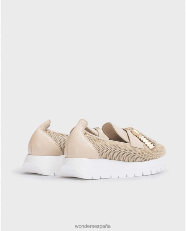 mocasín materia beig/natur beige mujer Wonders 40486238 calzado
