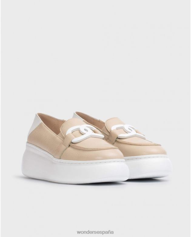 mocasín natural/de natural comienzo mujer Wonders 40486239 calzado