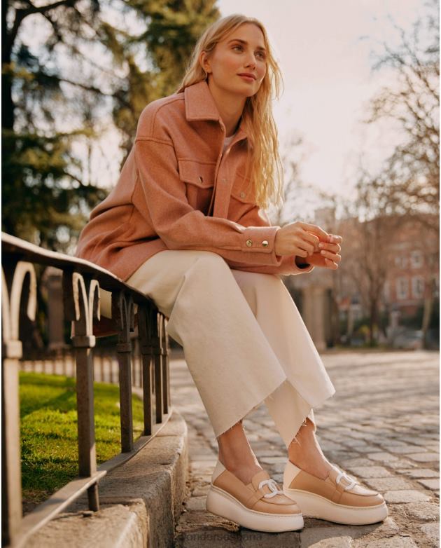 mocasín natural/de natural comienzo mujer Wonders 40486239 calzado