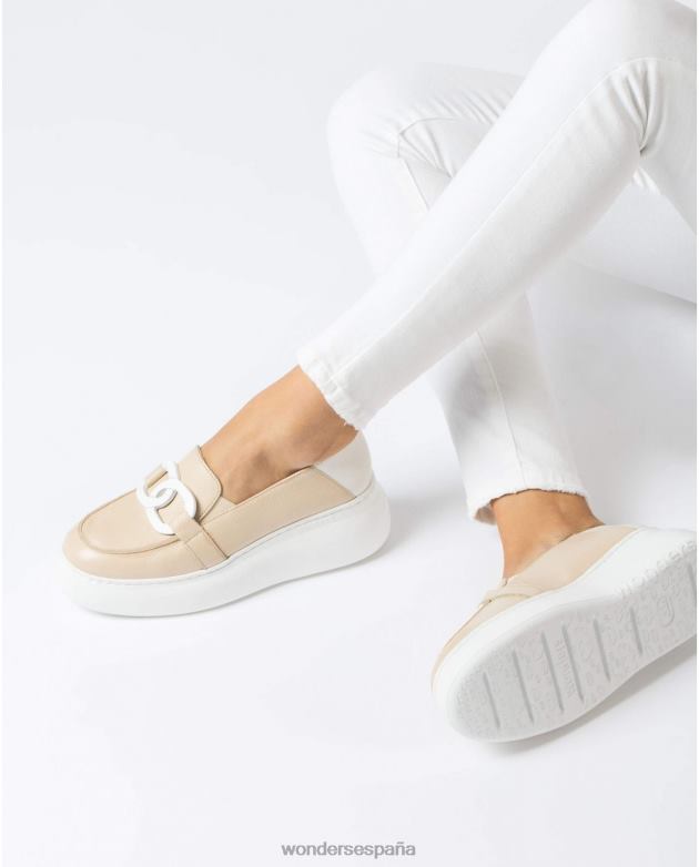 mocasín natural/de natural comienzo mujer Wonders 40486239 calzado