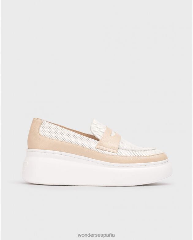 mocasín nora natural/beige mujer Wonders 40486242 calzado
