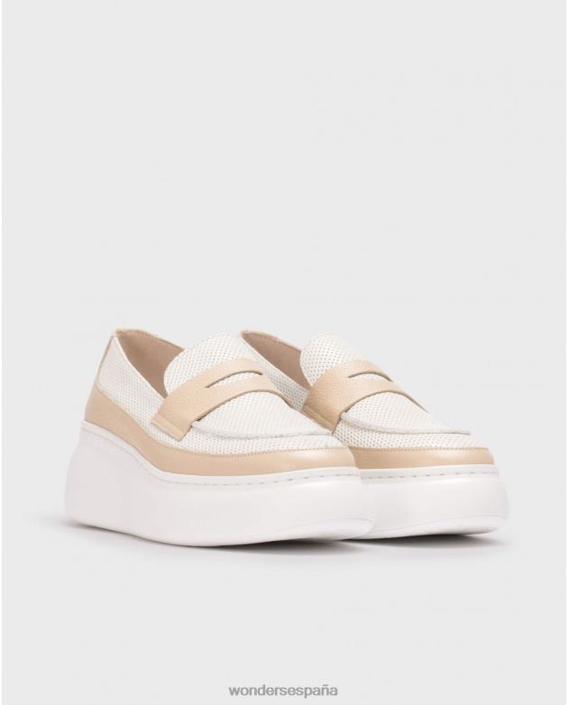mocasín nora natural/beige mujer Wonders 40486242 calzado