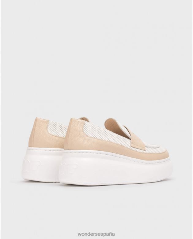 mocasín nora natural/beige mujer Wonders 40486242 calzado