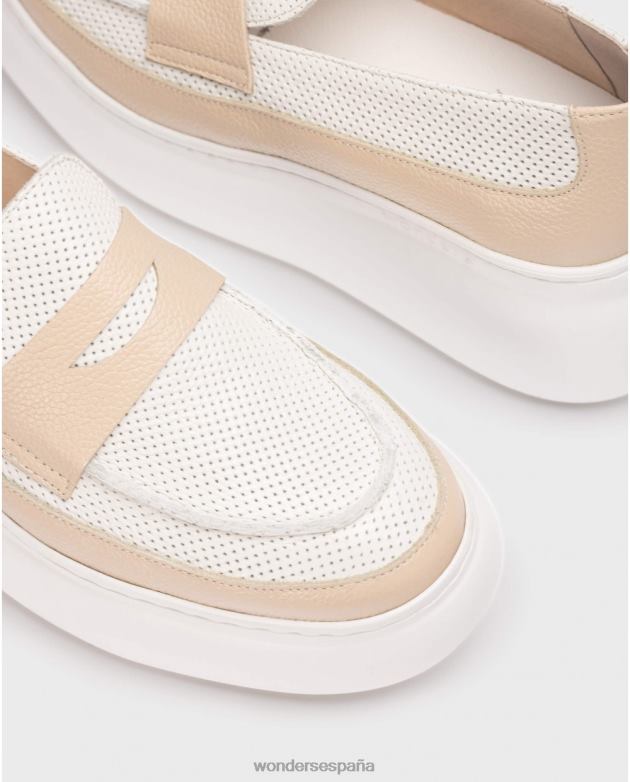 mocasín nora natural/beige mujer Wonders 40486242 calzado