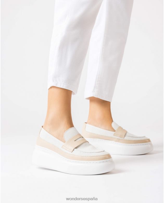 mocasín nora natural/beige mujer Wonders 40486242 calzado