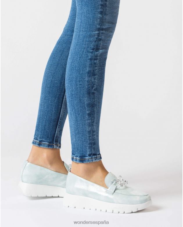 mocasín rosa azul aloe mujer Wonders 40486297 calzado