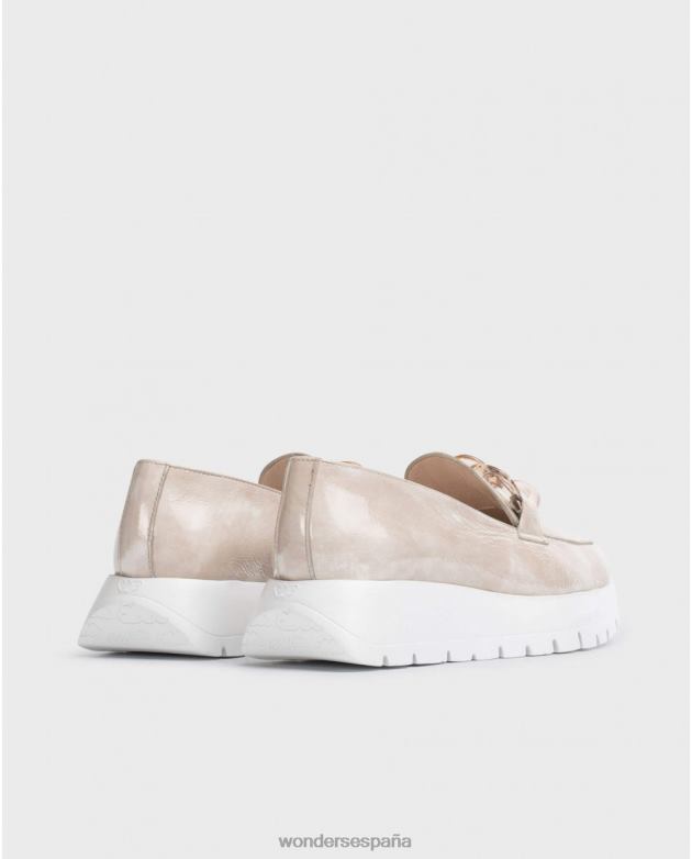 mocasín rosa marrón topo mujer Wonders 40486298 calzado