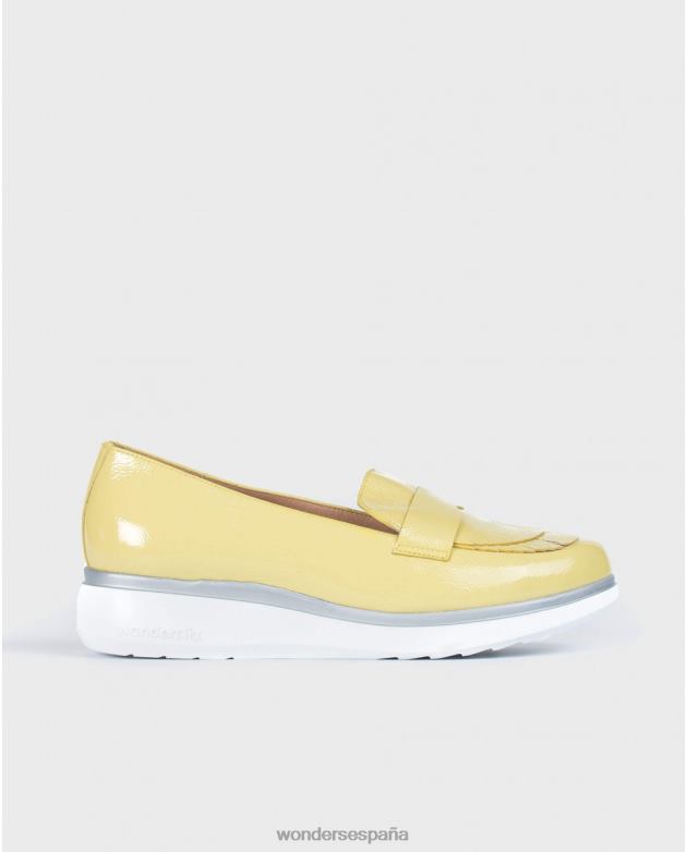 mocasines de charol soleado con detalle de flecos mujer Wonders 40486423 calzado