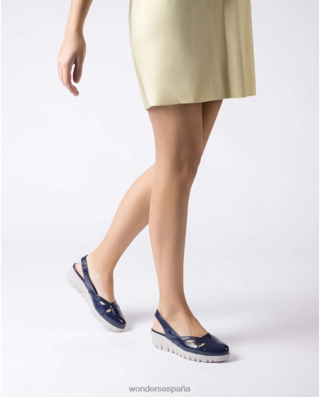 Zapato sevilla azul marino báltico mujer Wonders 40486186 calzado