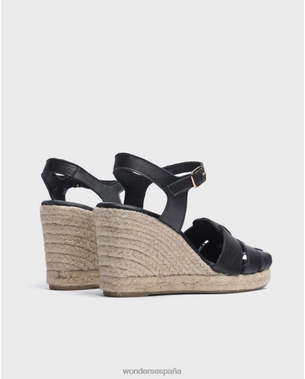 alpargatas bora bora negras mujer Wonders 4048685 calzado