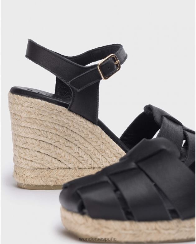 alpargatas bora bora negras mujer Wonders 4048685 calzado