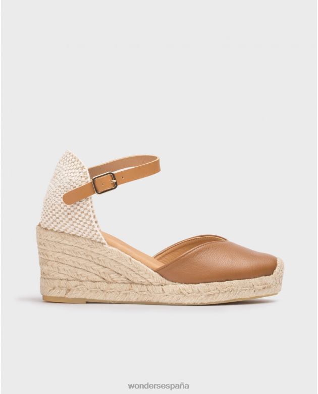 alpargatas lexi camel negro mujer Wonders 4048686 calzado