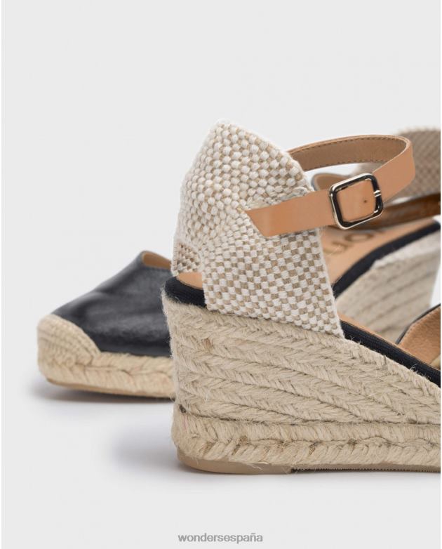 alpargatas lexi negras mujer Wonders 4048688 calzado