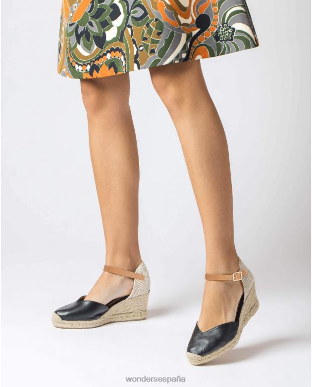 alpargatas lexi negras mujer Wonders 4048688 calzado