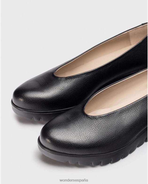 negra c-33100 mujer Wonders 40486185 calzado