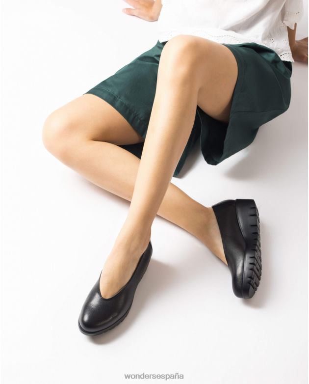 negra c-33100 mujer Wonders 40486185 calzado
