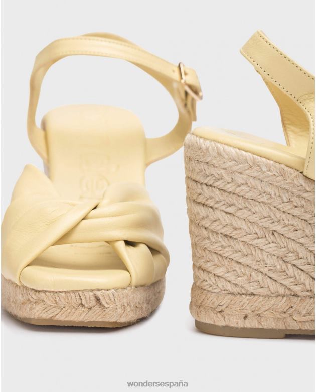 sandalia anuk amarillo limon mujer Wonders 4048642 calzado