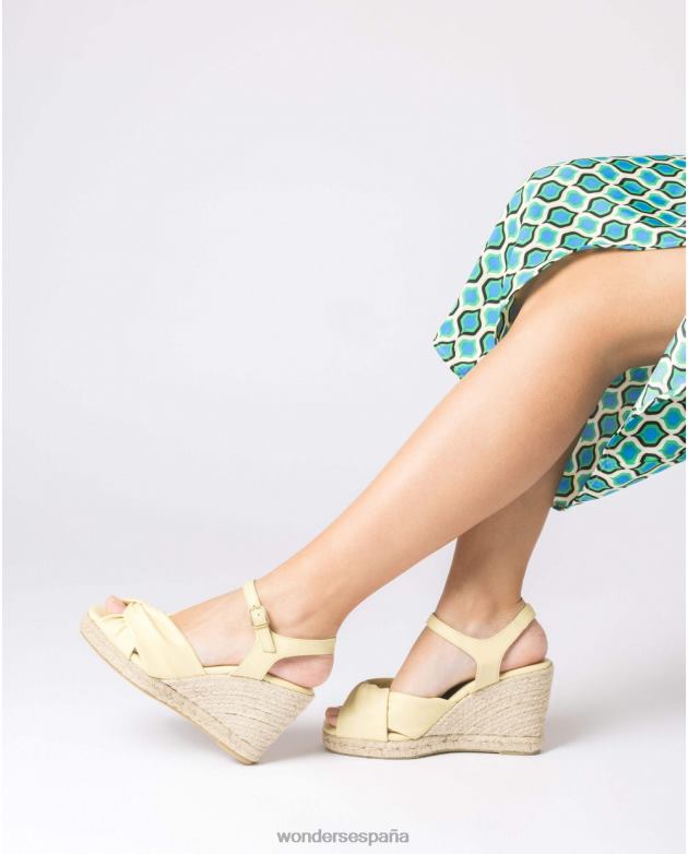 sandalia anuk amarillo limon mujer Wonders 4048642 calzado