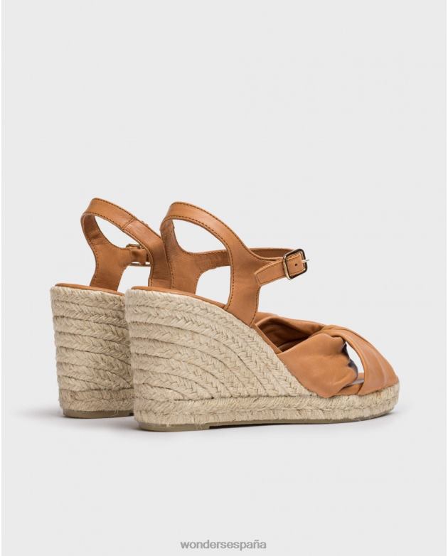 sandalia anuk marrón camel mujer Wonders 4048645 calzado