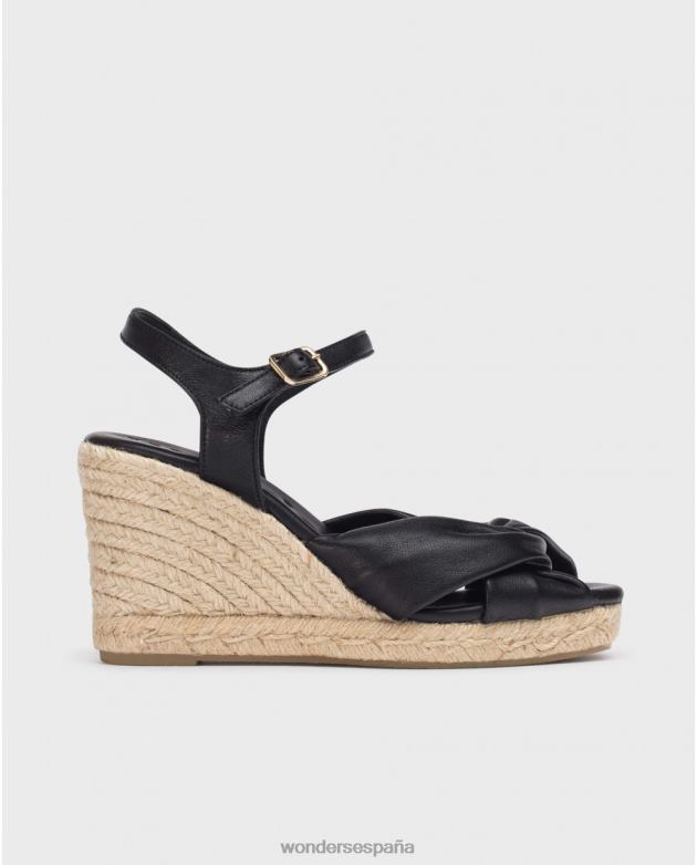 sandalia anuk negra mujer Wonders 4048644 calzado