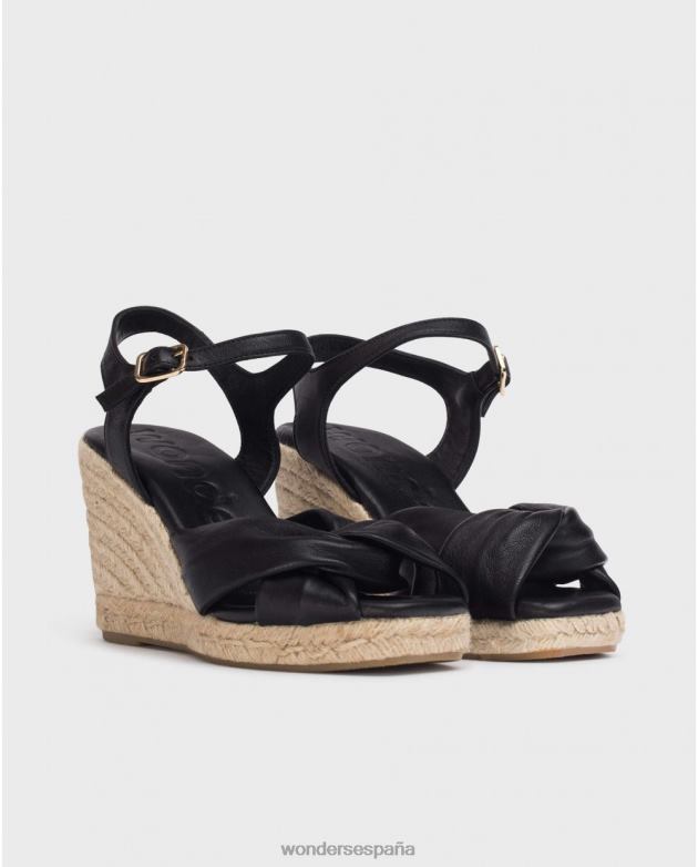 sandalia anuk negra mujer Wonders 4048644 calzado
