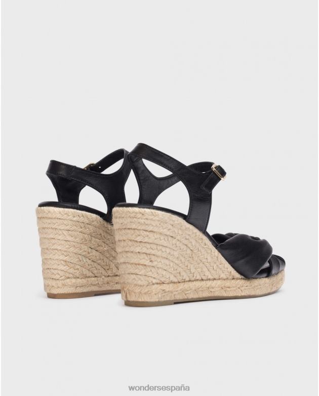 sandalia anuk negra mujer Wonders 4048644 calzado