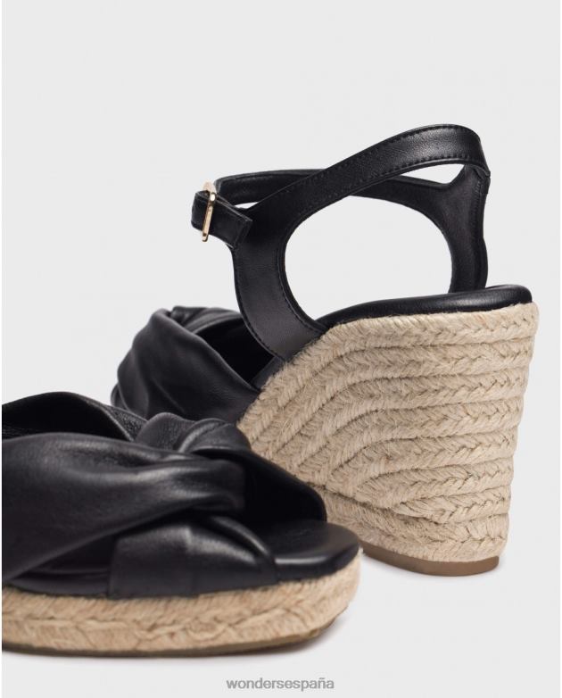 sandalia anuk negra mujer Wonders 4048644 calzado