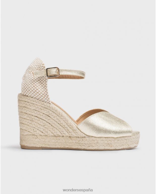 sandalia de yute ibis platino mujer Wonders 4048653 calzado