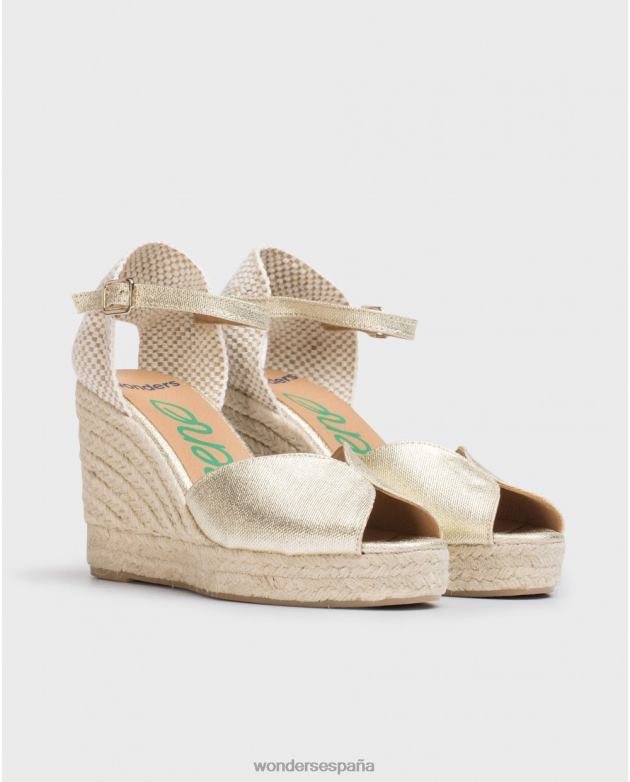 sandalia de yute ibis platino mujer Wonders 4048653 calzado