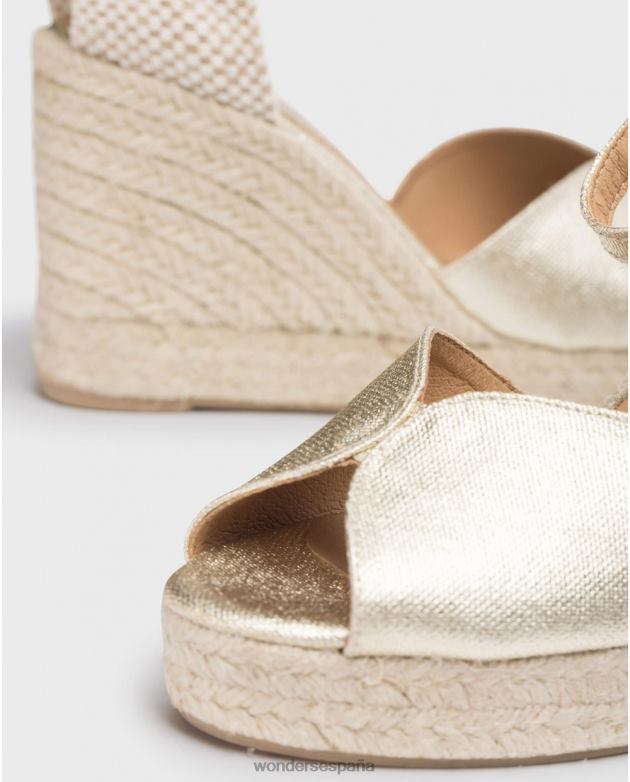 sandalia de yute ibis platino mujer Wonders 4048653 calzado